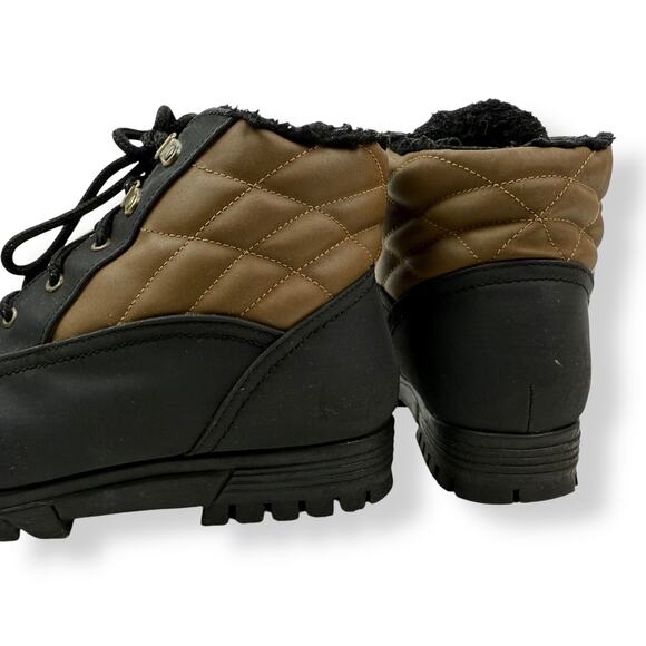 Vintage 80's waterproof black and brown lace up boots by JUDITH SPORT - Picture 9 of 14